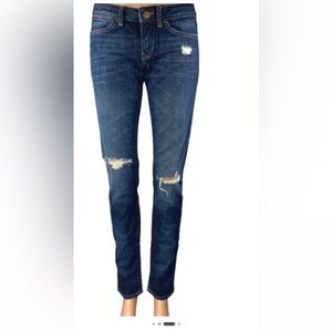 GAP  1969 Women's Dark Blue Ripped Skinny Jeans